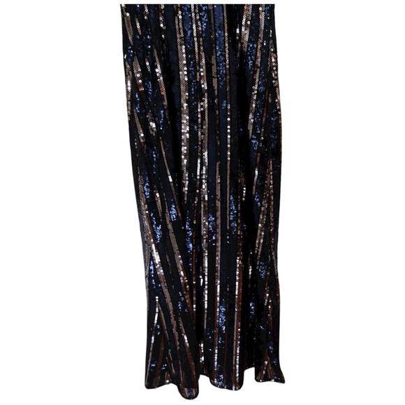 Maeve Sleeveless Sequin Stripe Midi Dress Size S - Picture 11 of 12